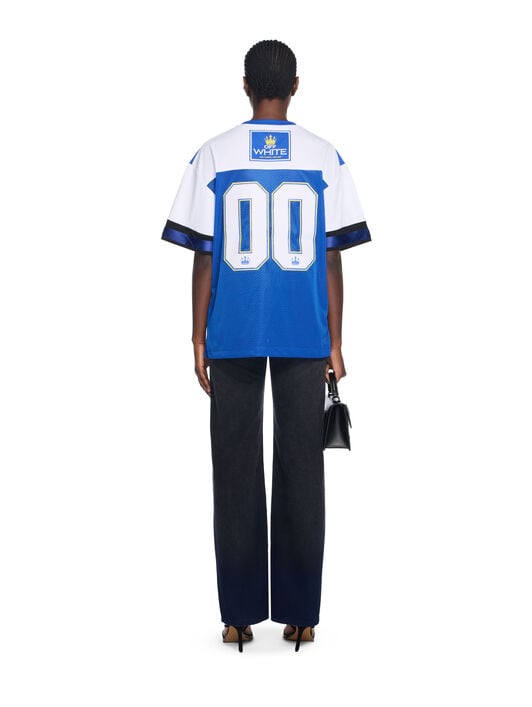 00 Royal Mesh Football Logo Tee OFF WHITE 00 Royal Mesh Football Logo Tee BLUE IRIS-WHITE OWAA13GF25JER001