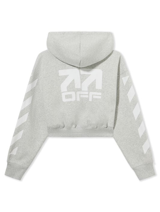 LAB L/AB Arrows OFF Crop Hoodie Medium Heather Grey LABF2639B00104T