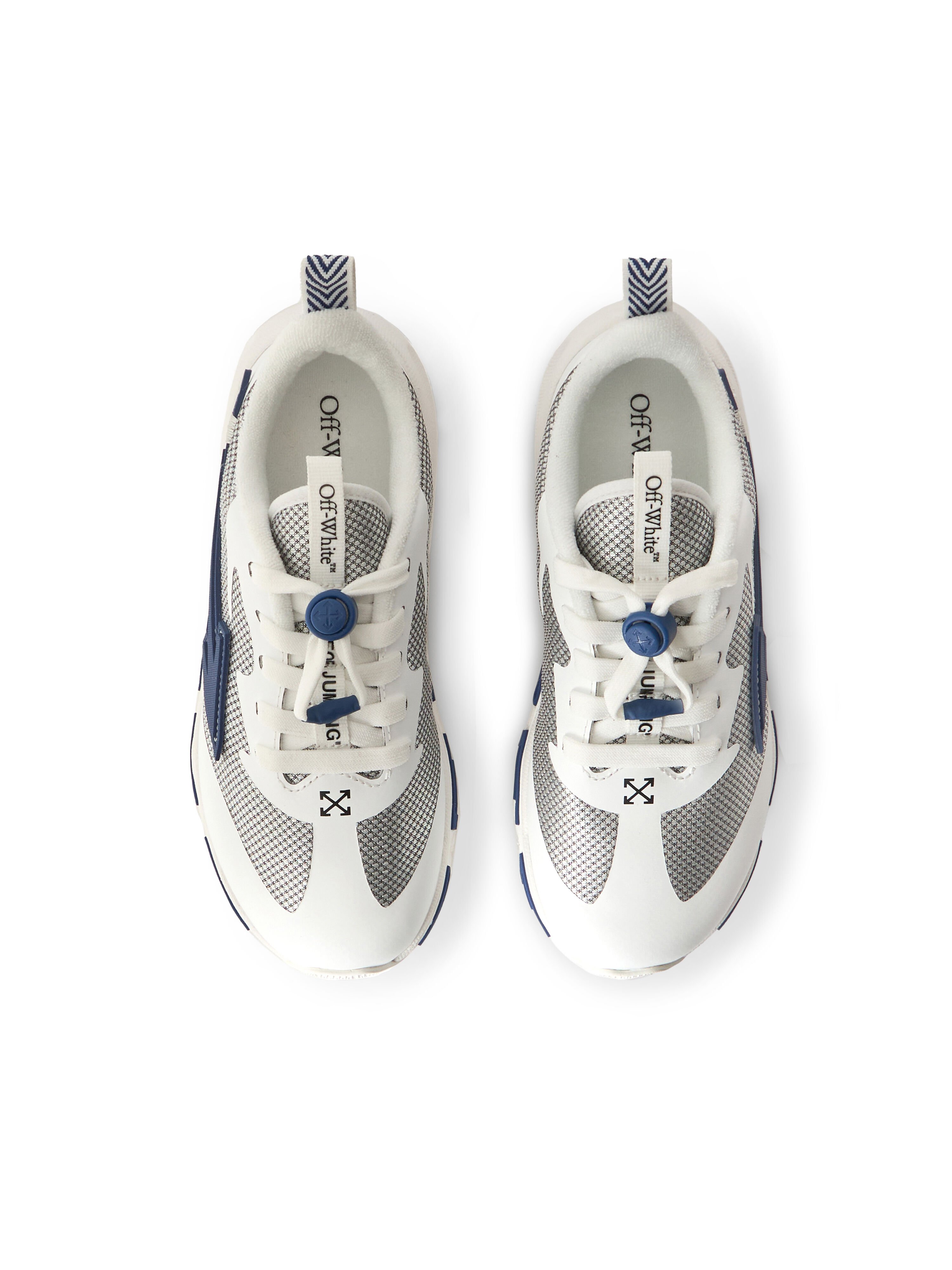 OFF WHITE "For Jumping" Sneakers WHITE - NAVY BLUE OBIA013S26FAB001