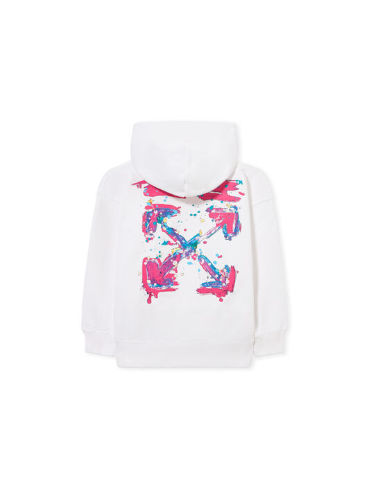 OFF WHITE Arrow Splat Hoodie WHITE 44GBB002S26F003