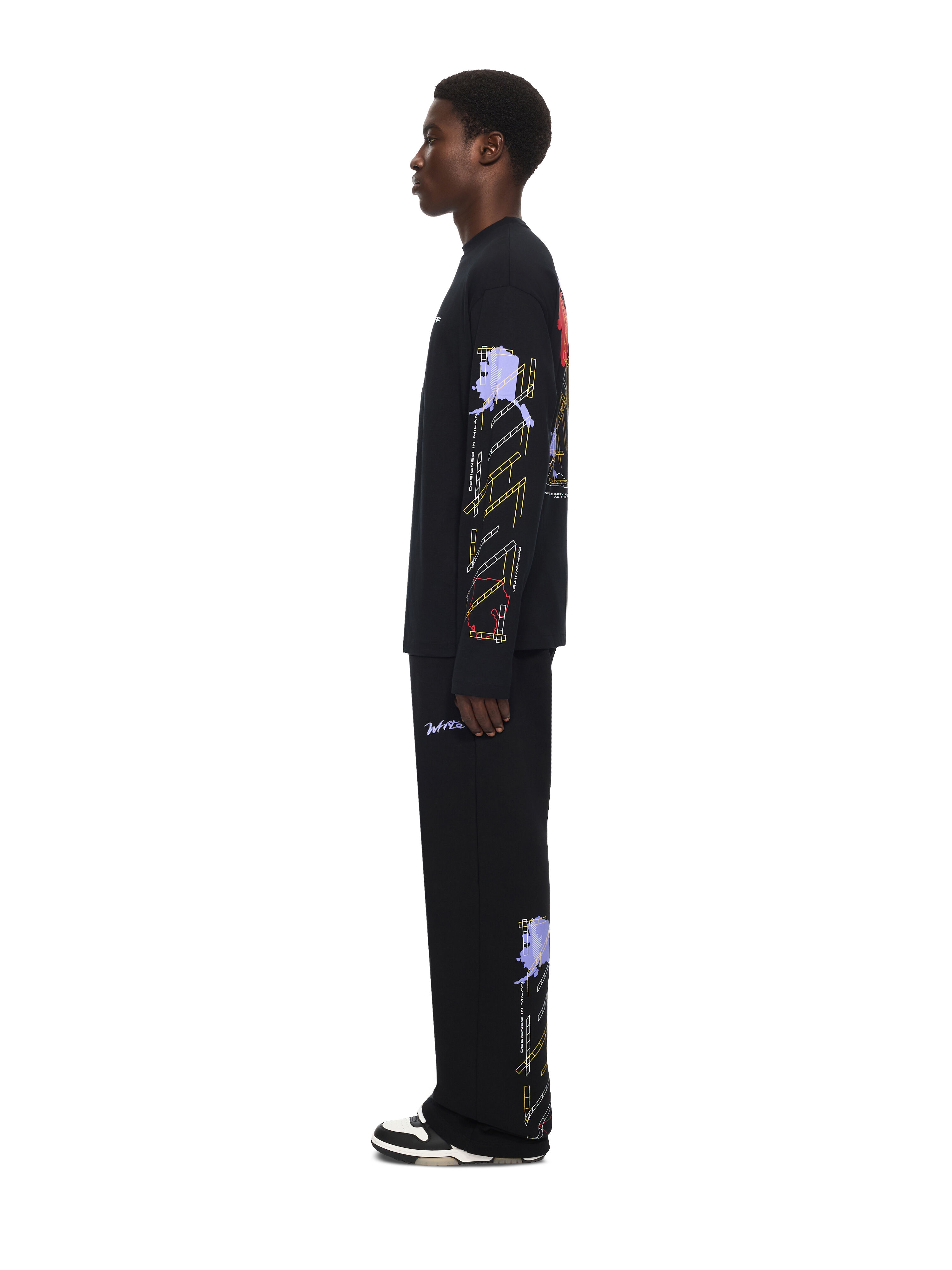Archigeography Arrow Sweatpants OFF WHITE Archigeography Arrow Sweatpants BLACK 44MCH05AF26F004