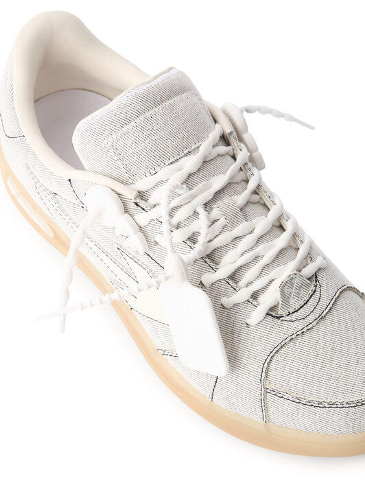 OFF WHITE End Of Play Denim Sneakers WHITE/BLACK OMIA2ALZ26DEN001