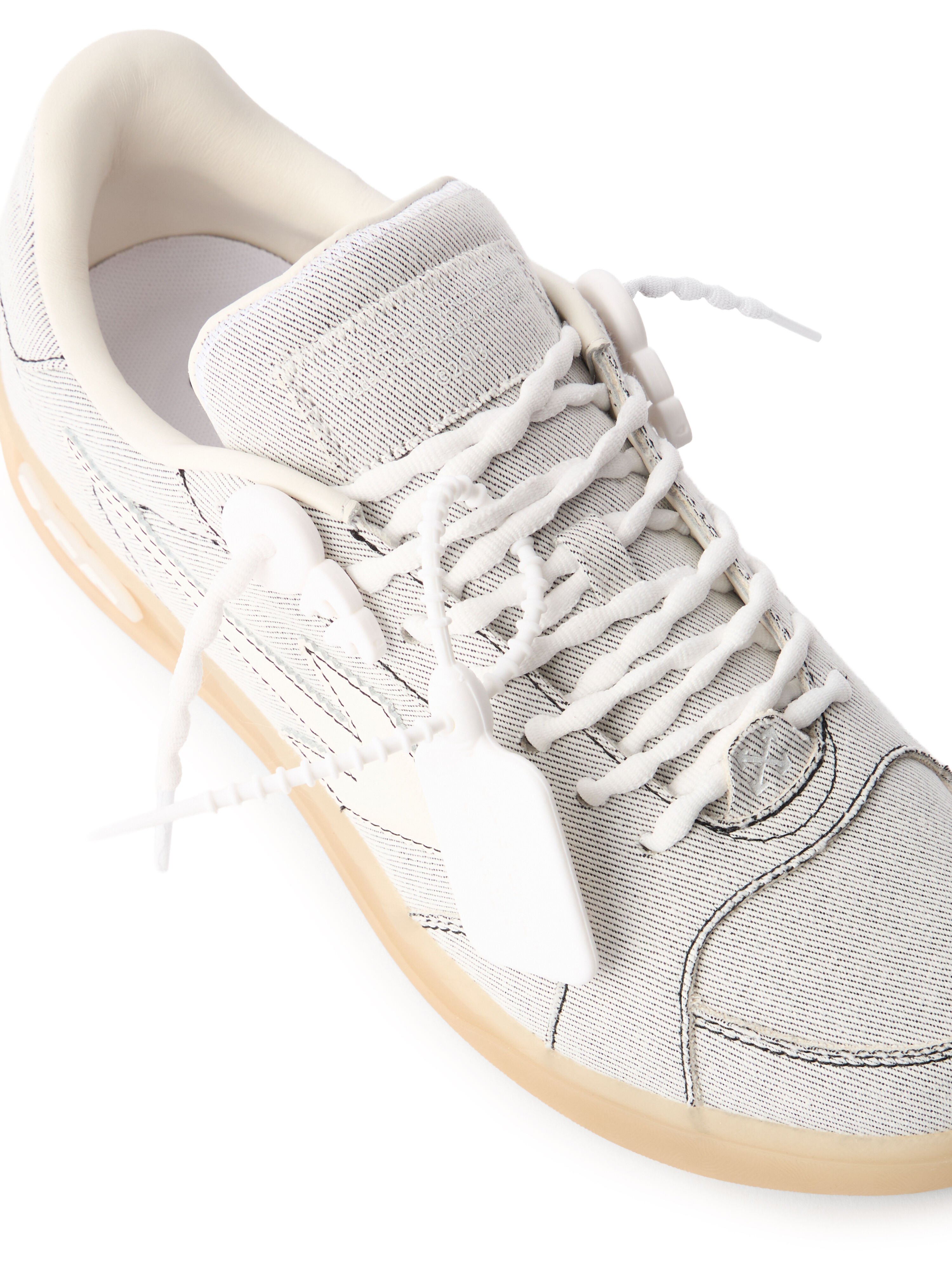 OFF WHITE End Of Play Denim Sneakers WHITE/BLACK OMIA2ALZ26DEN001