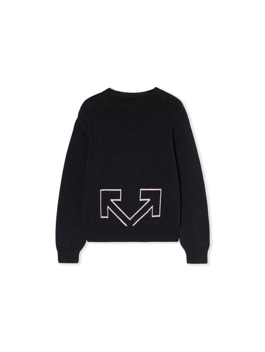 Type Logo Sweater OFF WHITE Type Logo Sweater BLACK - SOFT PINK OGHE002F25KNI001
