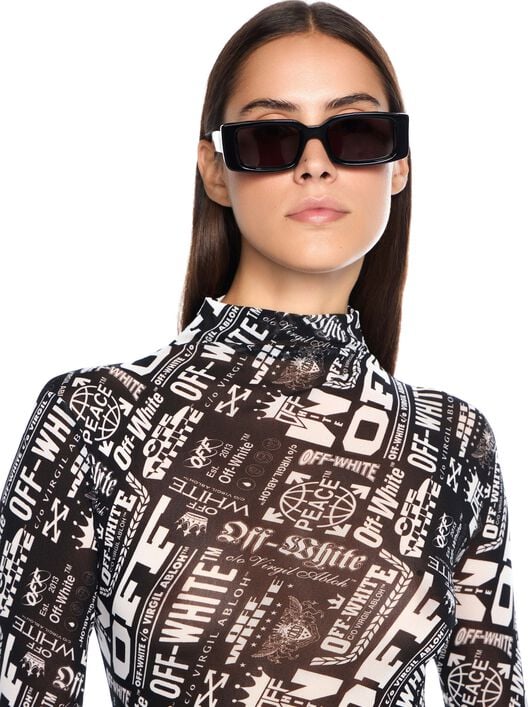 MULTILOGO MESH GATHER MIDI DR OFF WHITE MULTILOGO MESH GATHER MIDI DR BLACK OWDB55EF25JER002