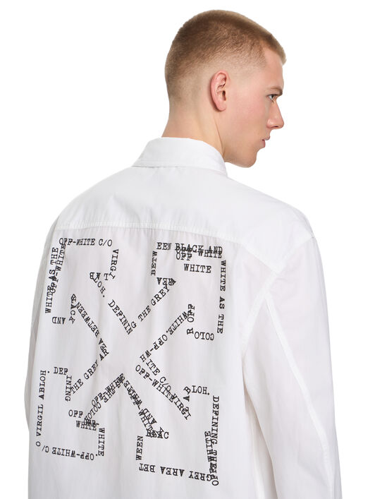 OFF WHITE Camicia Overshirt Type Arrow Poplin WHITE 44XGE04VS26F001