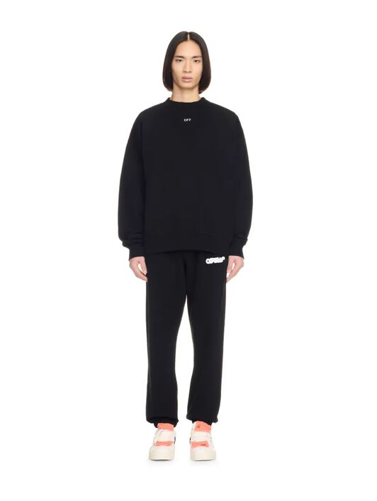 OFF WHITE Felpa Nera Con Motivo Vibe Arrow NERO OMBA054S25FLE005