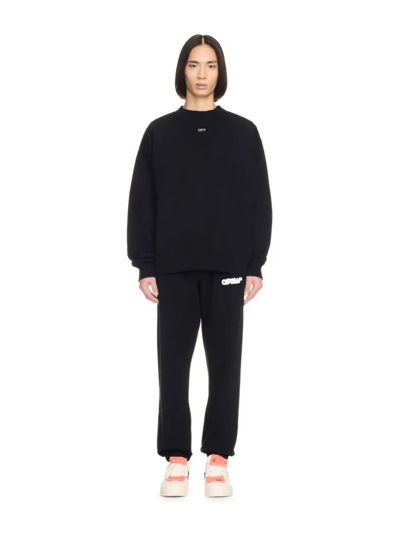 OFF WHITE Felpa Nera Con Motivo Vibe Arrow NERO OMBA054S25FLE005