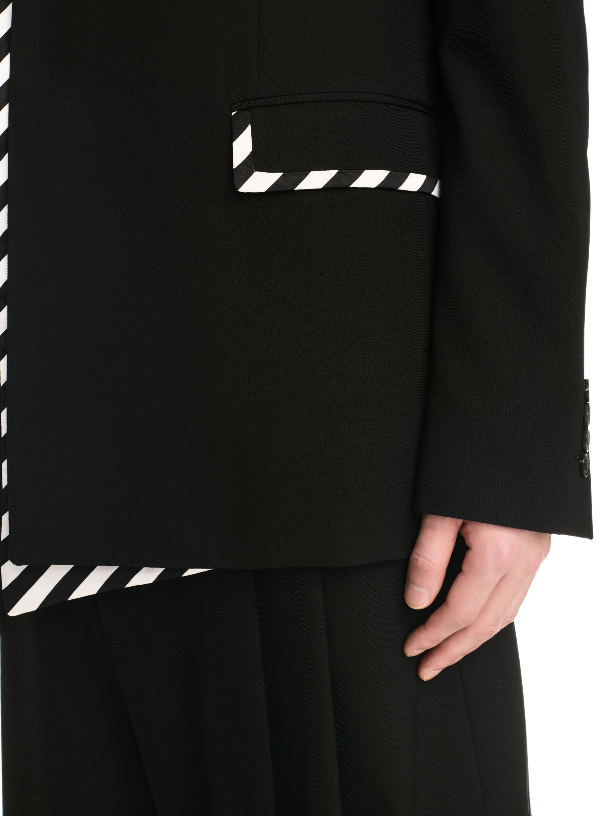 OFF WHITE ORIGAMI WOLL JACKE SCHWARZ OMEN074F24FAB001