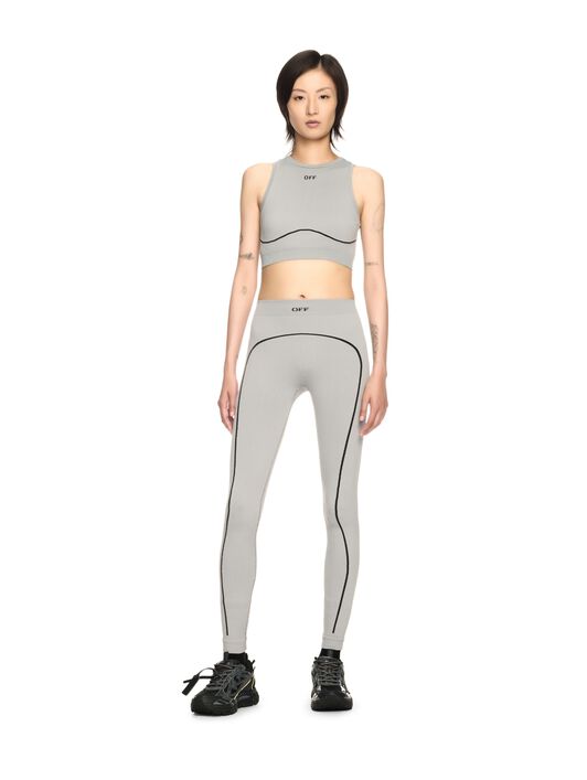 OFF WHITE Gray Stamp Seamless Top GREY OWVO05AS25KNI001