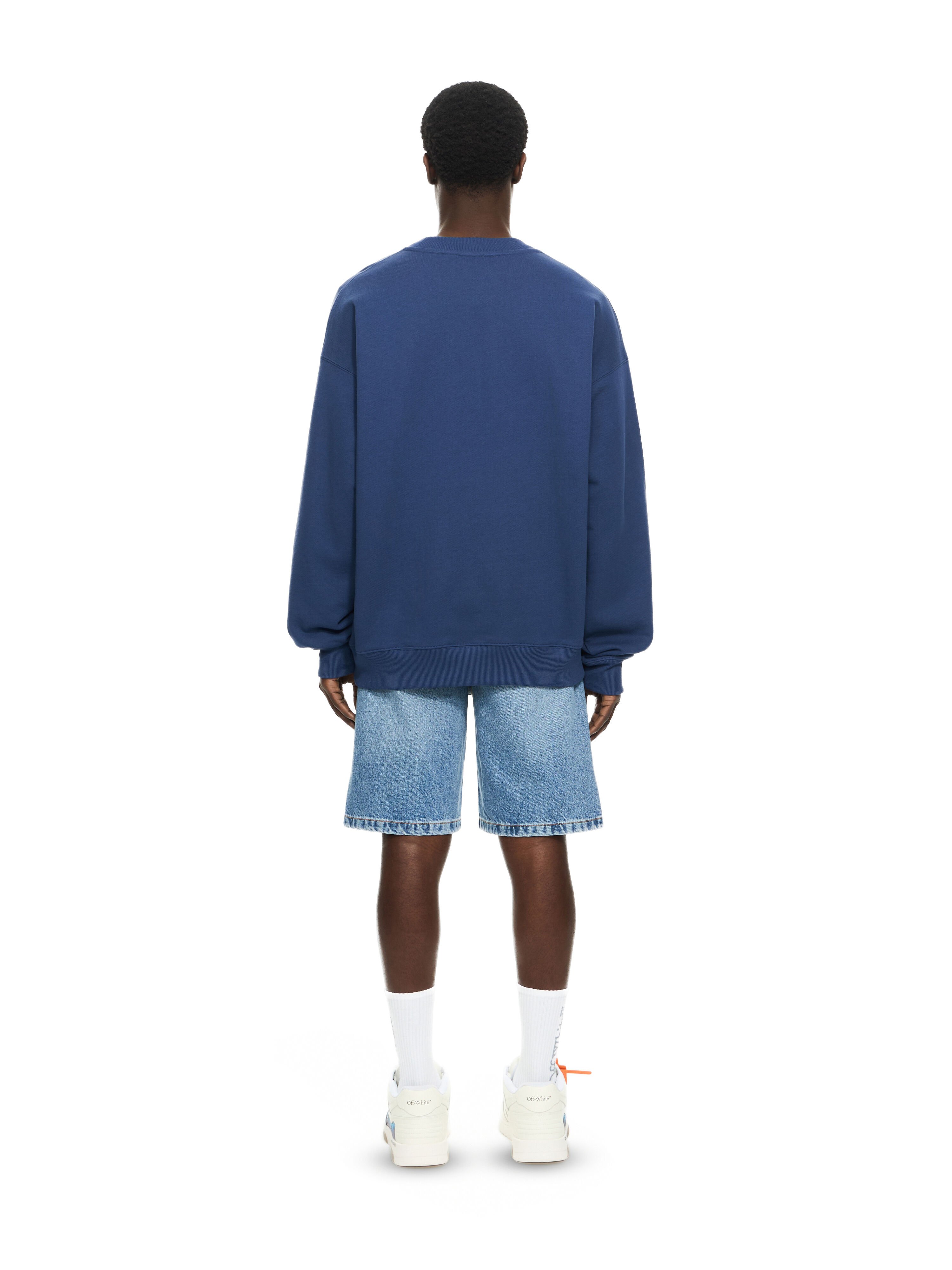 OFF WHITE Bookish Skate Sweatshirt DARK BLUE-WHITE 44MBA054G5F00E