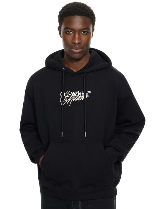 OFF WHITE Milano City Garments Skate Hoodie BLACK 44MBB085S26F01H