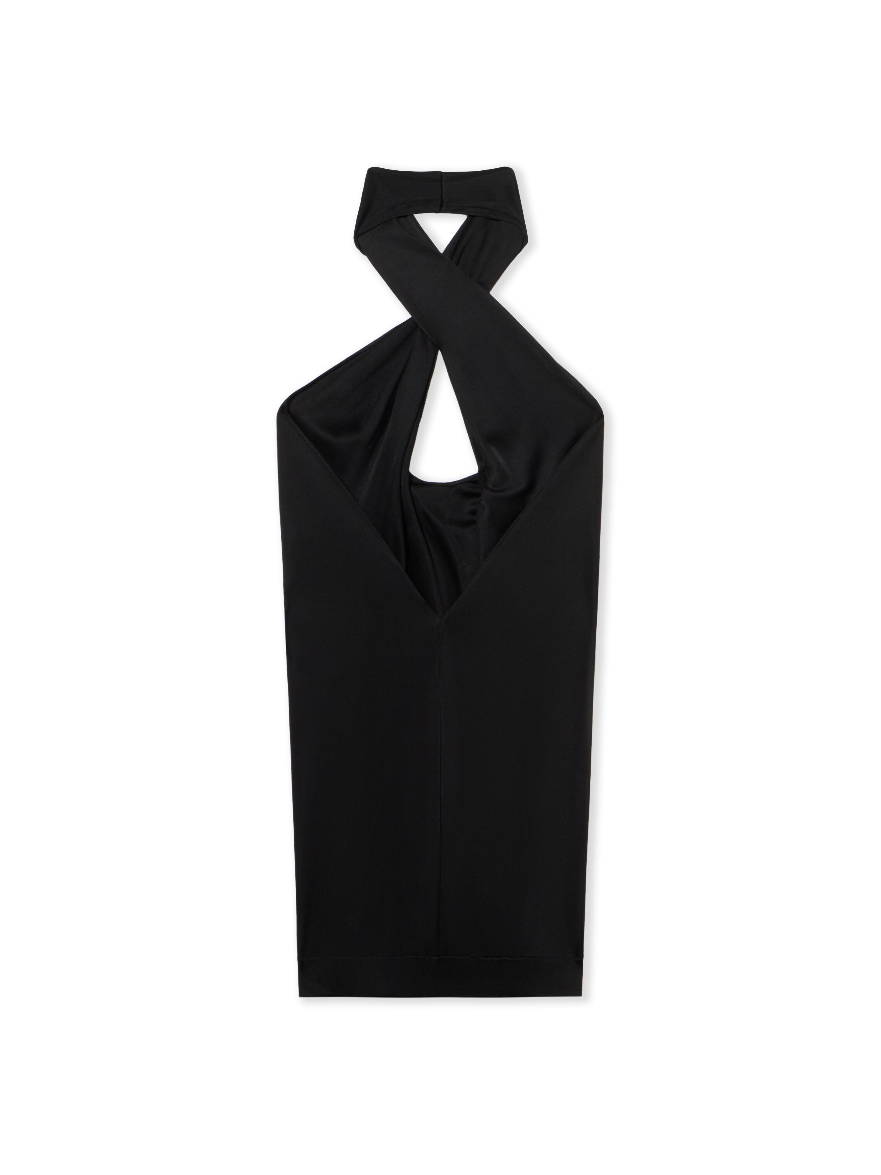OFF WHITE Fluid Jer Dress BLACK - WHITE OWDB557F25JER001