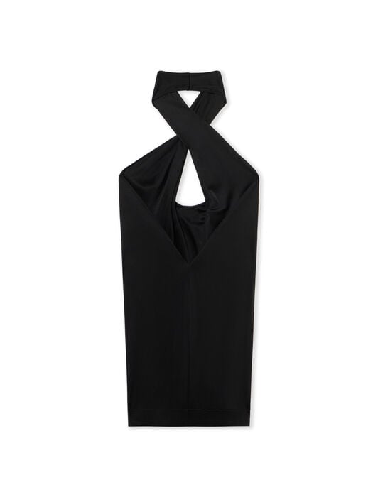 Fluid Jer Dress OFF WHITE Fluid Jer Dress BLACK - WHITE OWDB557F25JER001