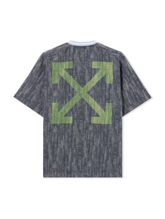 OFF WHITE Ss_Switch Off Arrow T-Shirt BLUE - YELLOW OMAD00WT25FAB001