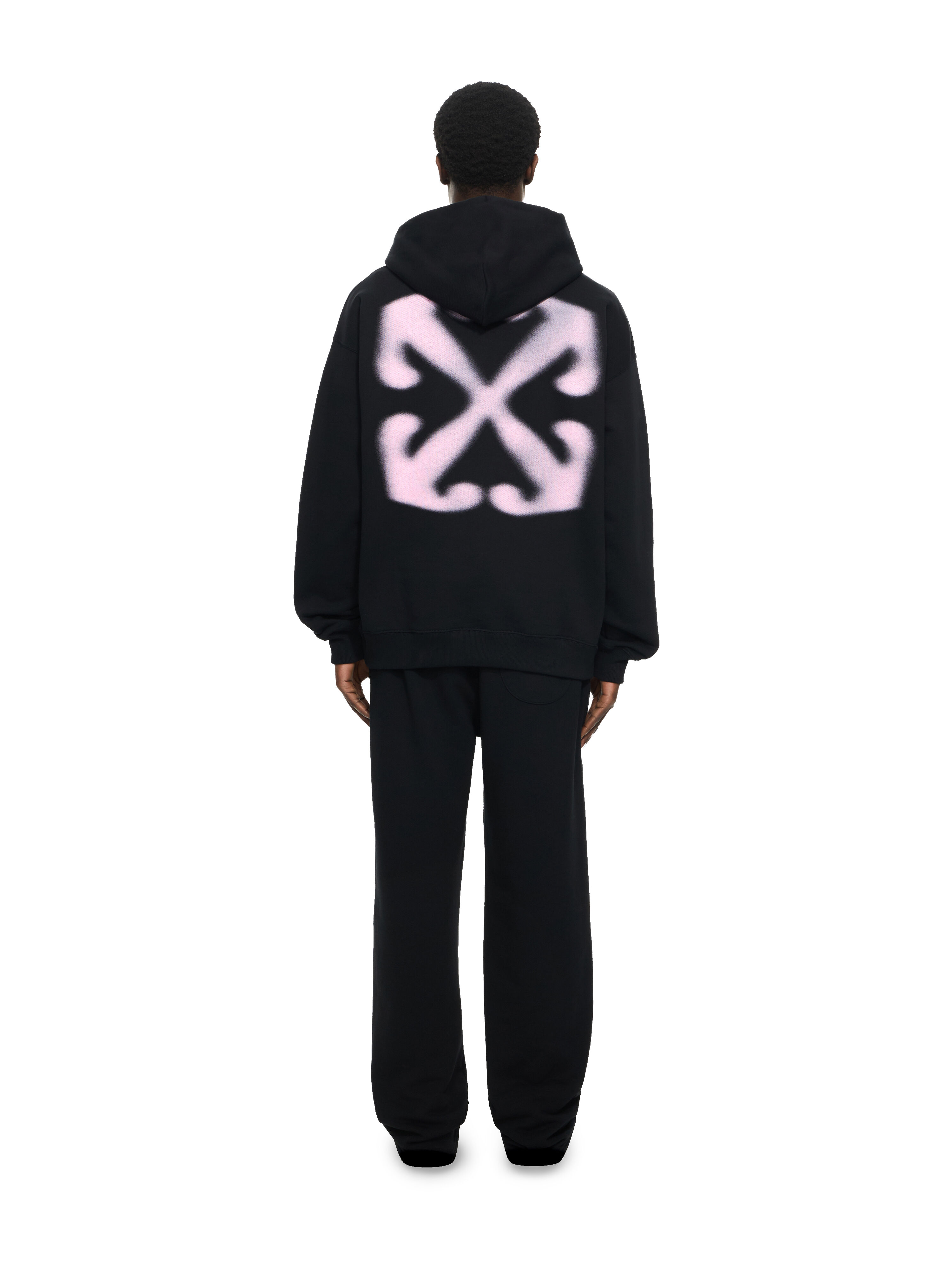 OFF-WHITE オフホワイト パーカー クロスアロー ブラック ピンク Vanish Arrow Skate Hoodie in BLACK-CHALK PINK for Men | Off-White™
