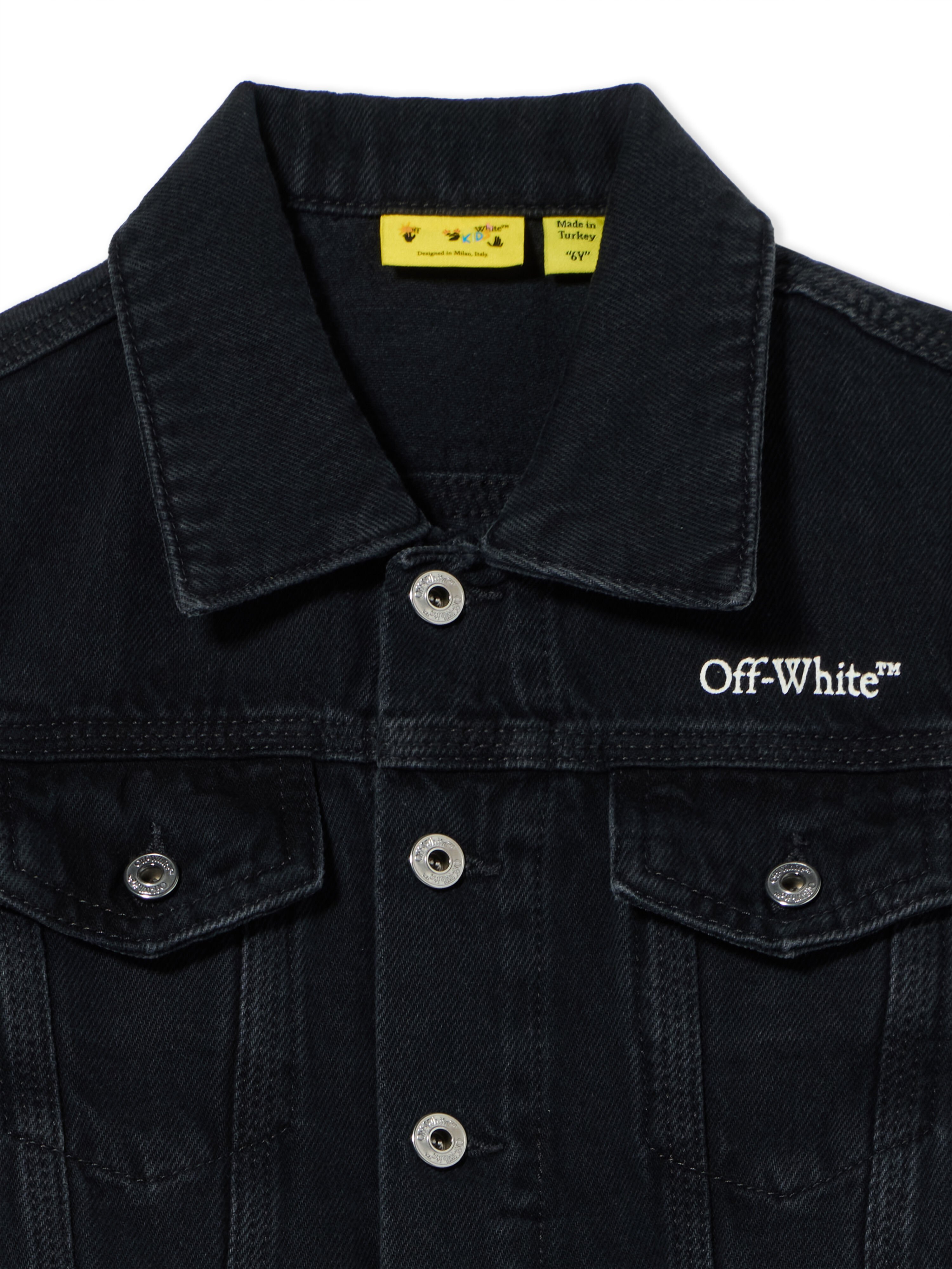 Diagonal Marker Denim Jacket OFF WHITE Diagonal Marker Denim Jacket RAW BLACK 44BYE001F26D001