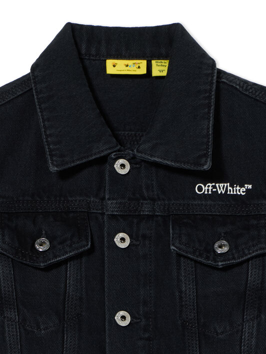 Diagonal Marker Denim Jacket OFF WHITE Diagonal Marker Denim Jacket RAW BLACK 44BYE001F26D001