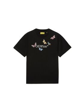 OFF WHITE Schmetterling Bookish T-Shirt SCHWARZ OGAA001S25JER003
