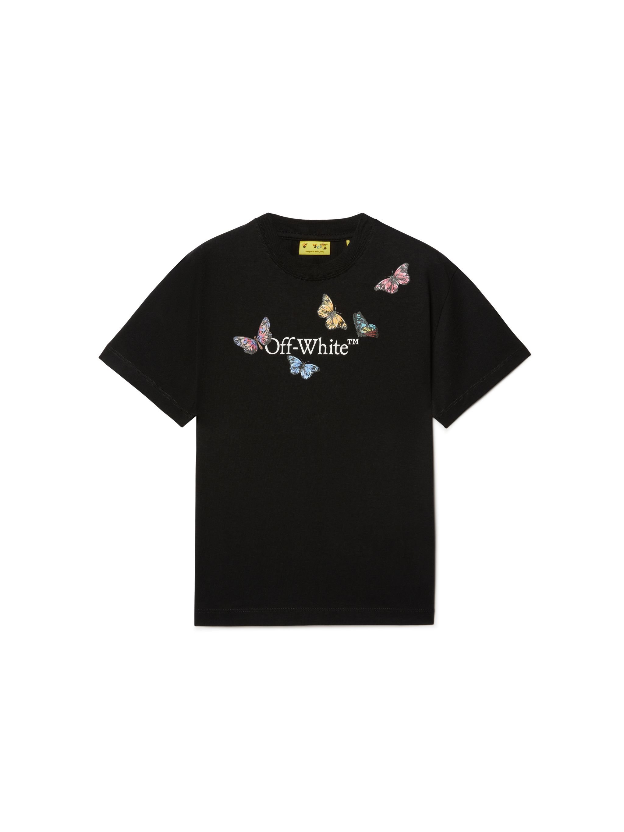 OFF WHITE Schmetterling Bookish T-Shirt SCHWARZ OGAA001S25JER003
