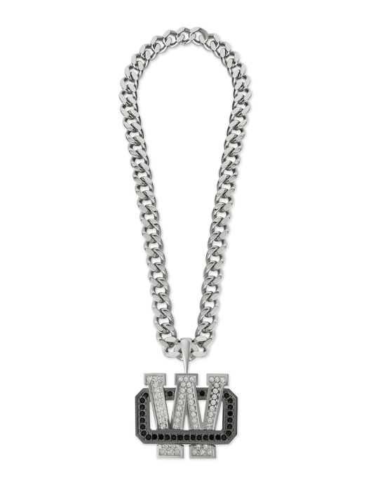 OFF WHITE Bling Strass Wall Chain SILVER - SILVER OMOB163S26MET001