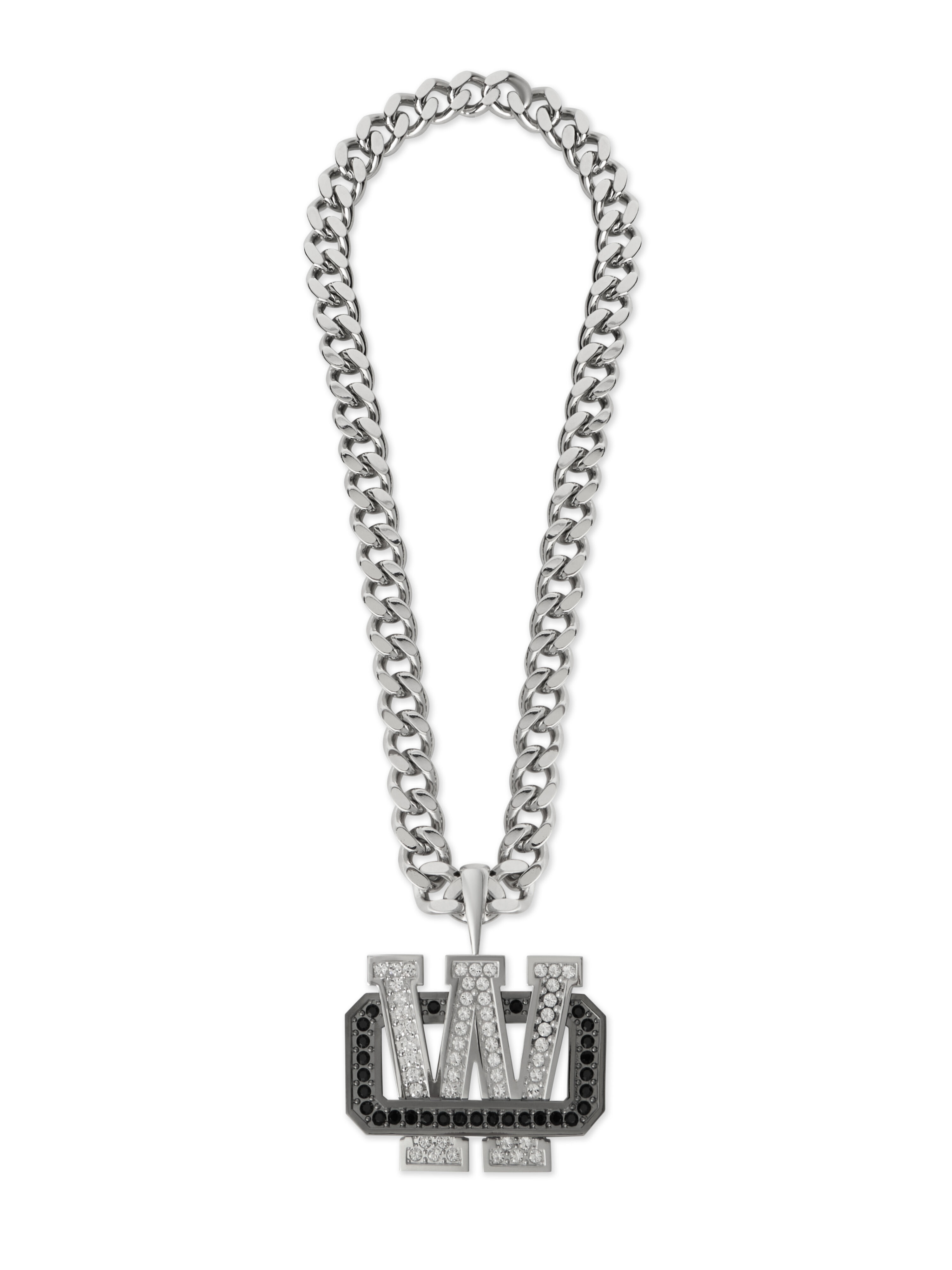 OFF WHITE Bling Strass Wall Chain SILVER - SILVER OMOB163S26MET001