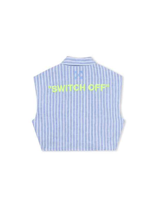 OFF WHITE Striped Sleeveless Shirt LIGHT BLUE - WHITE OWGA09ET25FAB001