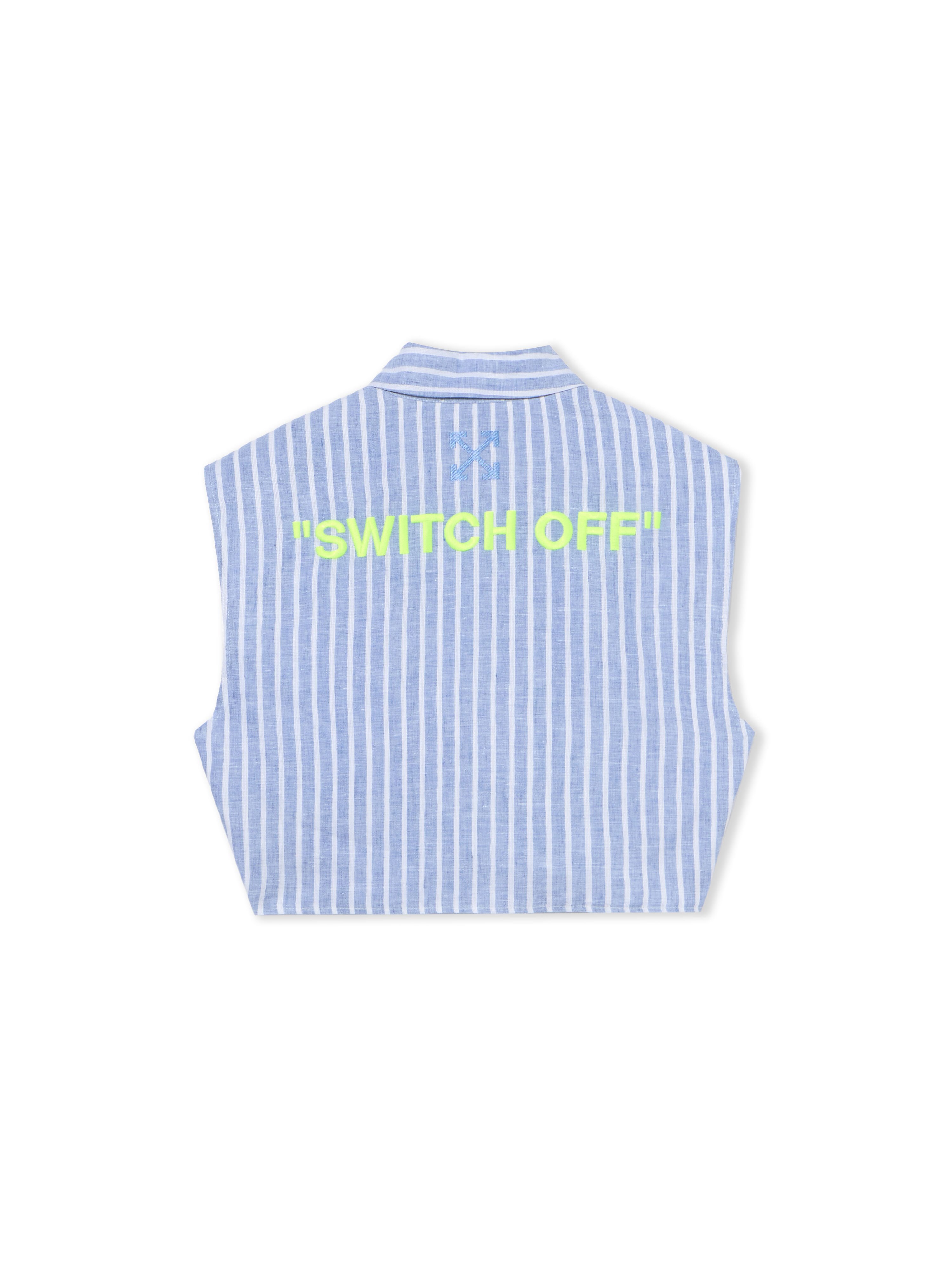 OFF WHITE Striped Sleeveless Shirt LIGHT BLUE - WHITE OWGA09ET25FAB001