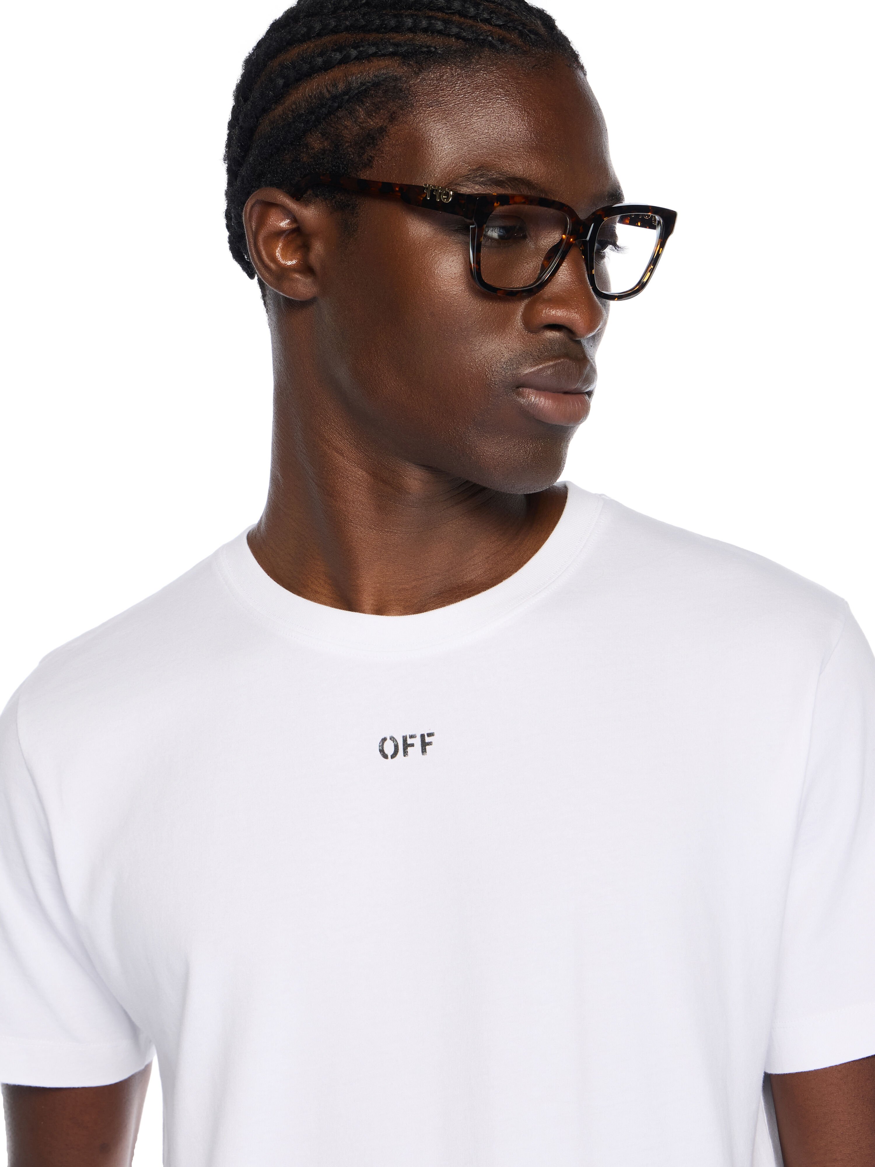 Newspaper Arrow Slim Logo Tee OFF WHITE Newspaper Arrow Slim Logo Tee WHITE - BLACK OMAA027F25JER005