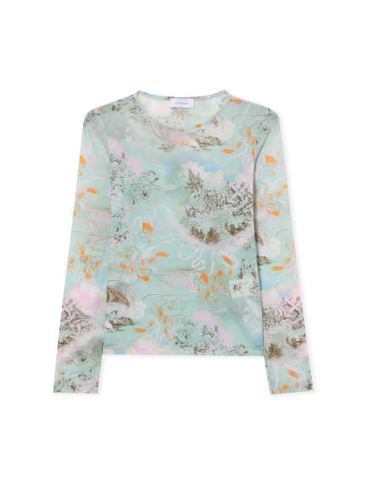 OFF WHITE Light Jersey Storytelling Double Top Storytelling-Persimmon Orange 2AD282S26JER001