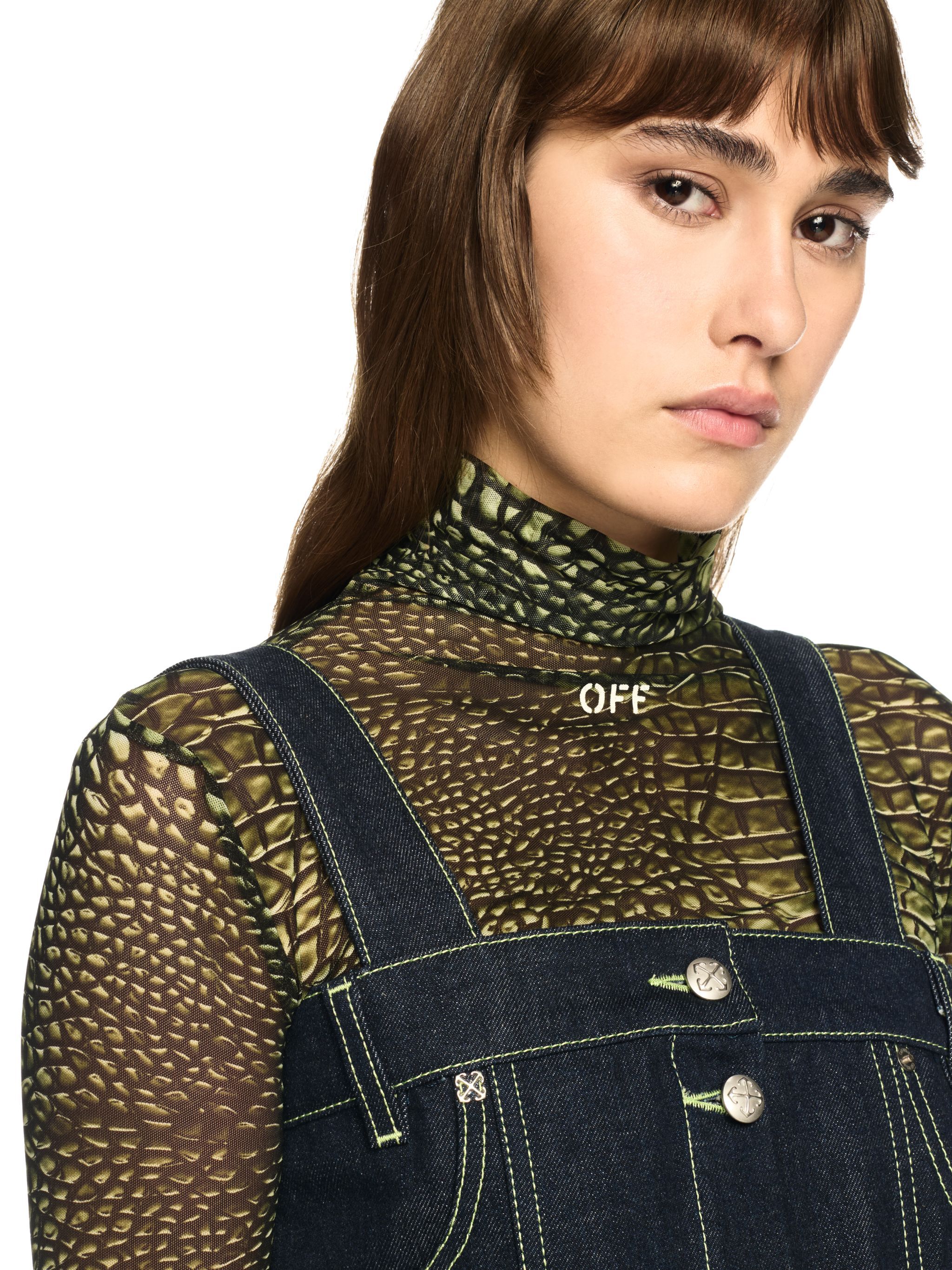 OFF WHITE Jitney Quote Schultertasche BLAU OWYP009S25DEN001