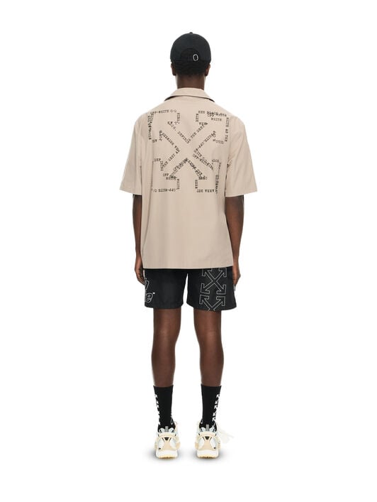 OFF WHITE Type Arr Popl Bowl Shirt STONE 44XGG01FS26F005