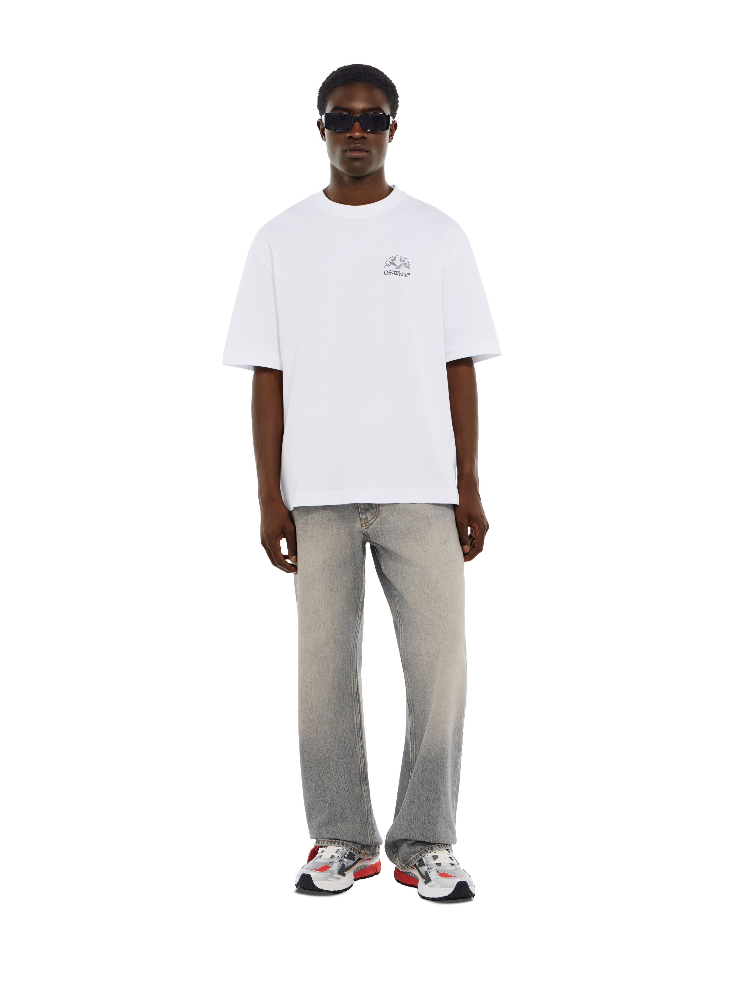 T-Shirt Skate Offline Half Arrow OFF WHITE T-Shirt Skate Offline Half Arrow WHITE 44MAA120F26J01E