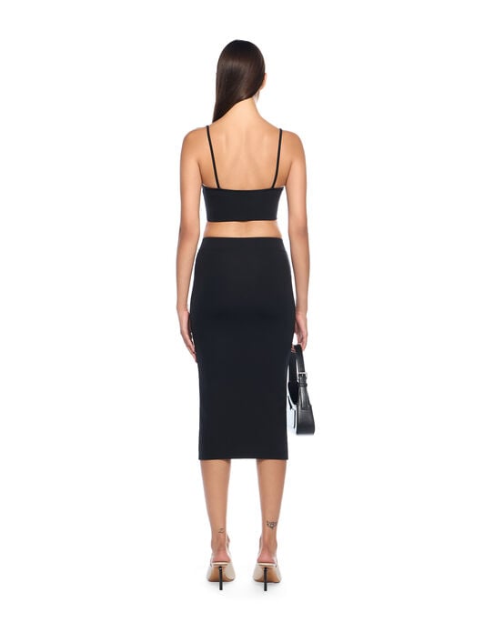Sleek Midi Skirt OFF WHITE Sleek Midi Skirt BLACK-WHITE OWCW00PF25JER001