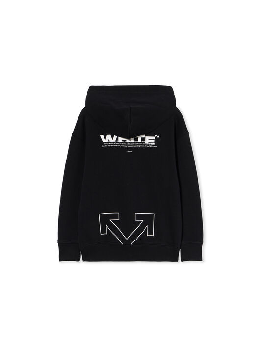 OFF WHITE Type Logo Logo Hoodie BLACK - WHITE OBBB001F25FLE001