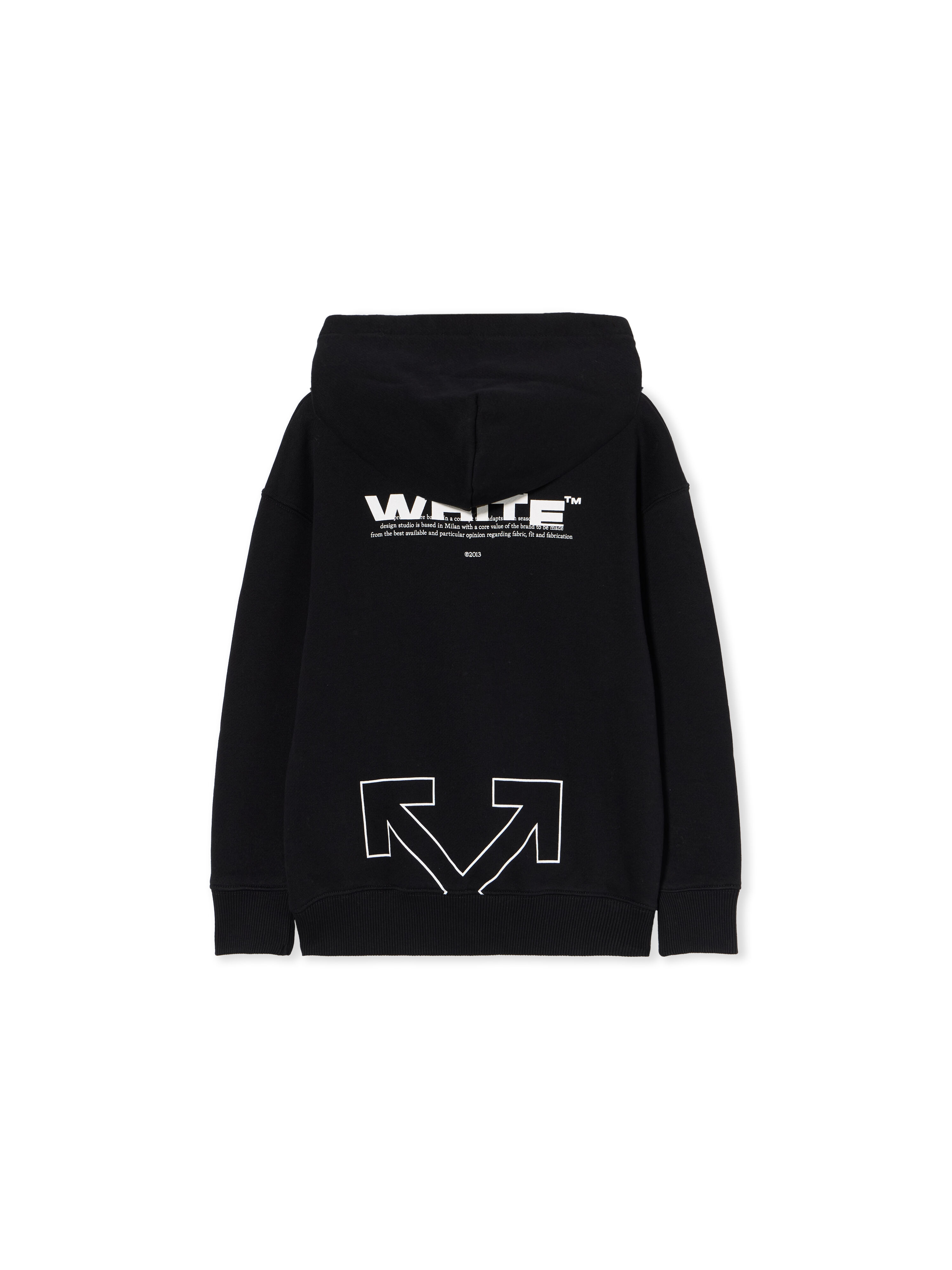 OFF WHITE Type Logo Logo Hoodie BLACK - WHITE OBBB001F25FLE001
