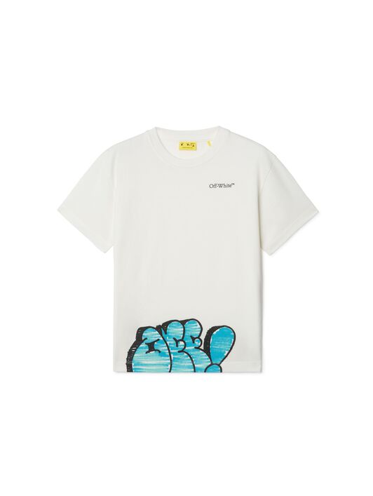 OFF WHITE Graffiti T-Shirt WHITE OBAA002S25JER005