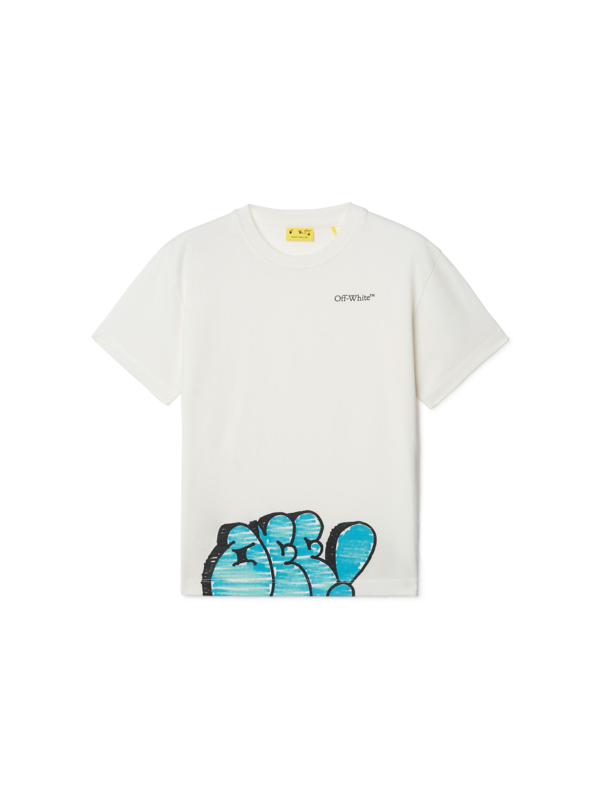 OFF WHITE Graffiti T-Shirt WHITE OBAA002S25JER005