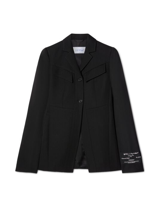 OFF WHITE Schwarze Woll-Cargojacke SCHWARZ OWEF12IS25FAB001