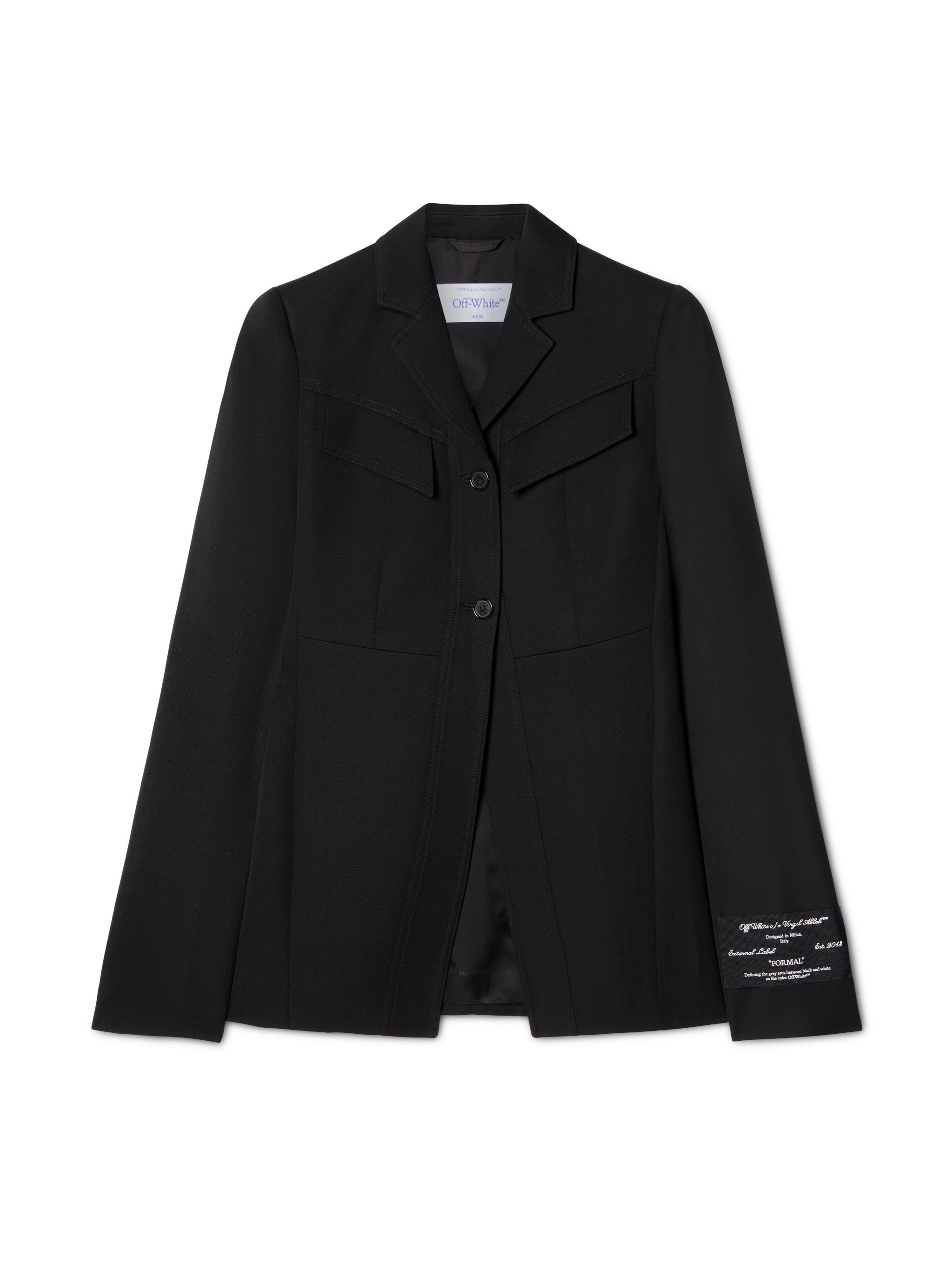 OFF WHITE Schwarze Woll-Cargojacke SCHWARZ OWEF12IS25FAB001