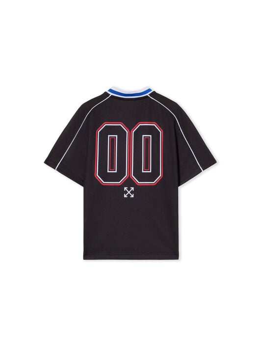 Soccer Track Tee OFF WHITE Soccer Track Tee BLACK - WHITE OBAA018F25JER001