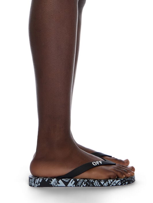 Off Stamp Flip Flops OFF WHITE Off Stamp Flip Flops WHITE SNOW - BLACK OWIO001F25MAT001