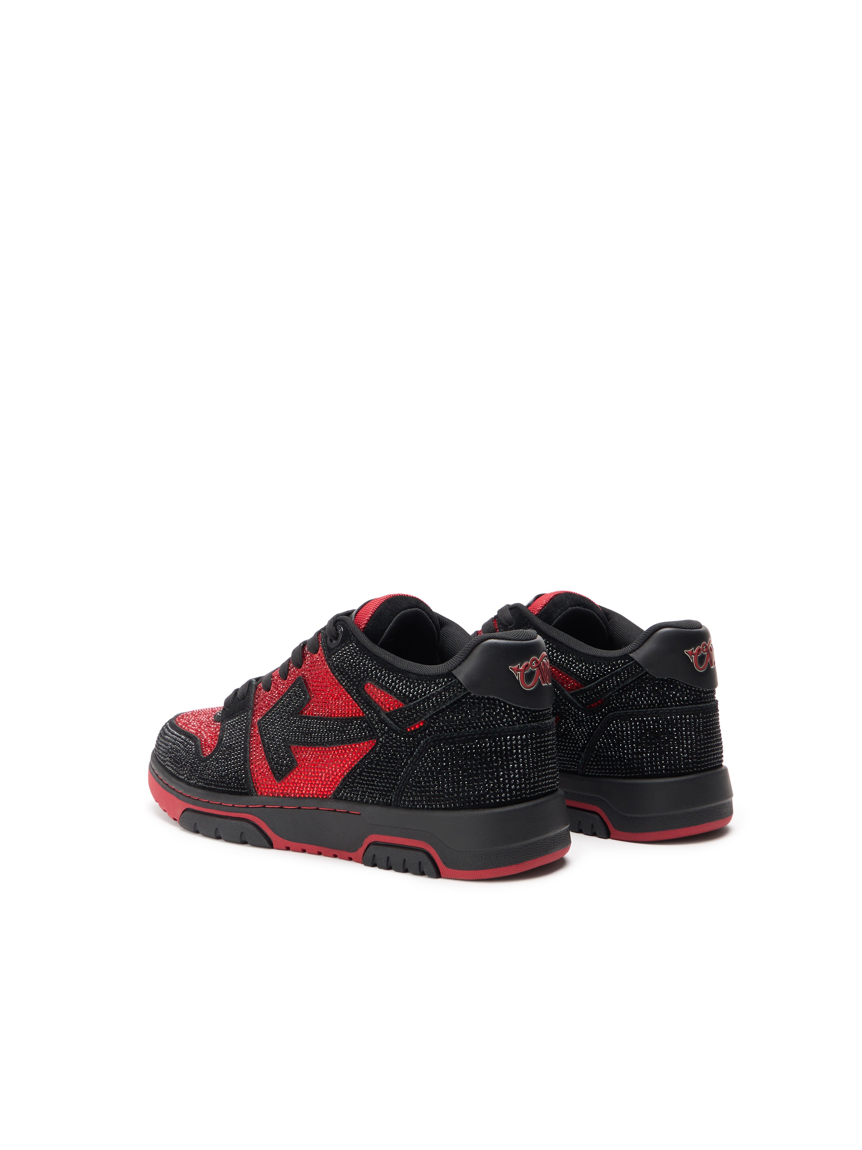 OFF WHITE Off-White™ c/o AC Milan Out Of Office Strass Sneakers BLACK - RED OMIA189G25LEA002