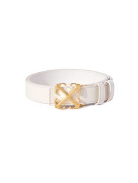 OFF WHITE Cintura Con Fibbia Arrow 25 Bianco/Color Oro BIANCO OWRB133C99LEA001