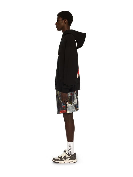 Thinkman Arrow Skate Hoodie OFF WHITE Thinkman Arrow Skate Hoodie BLACK - WHITE OMBB085F25FLE00C