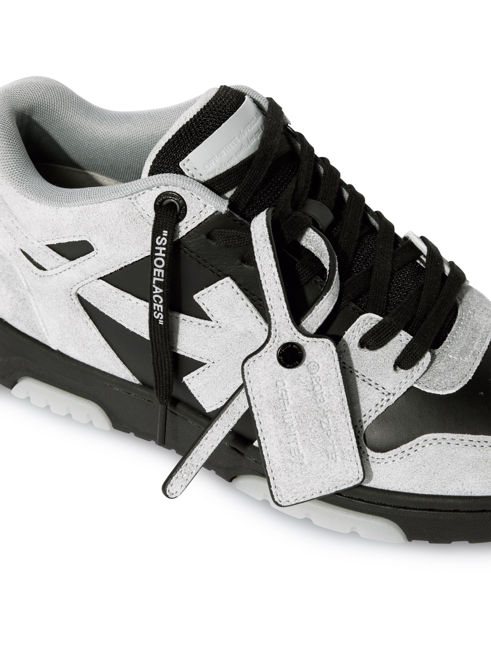 OFF WHITE Grau/Schwarze Out Of Office Wildleder-Sneaker SCHWARZ OMIA189S25LEA007