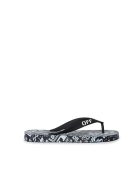 OFF WHITE Off Stamp Flip Flops WHITE SNOW - BLACK OMIO001F25MAT001