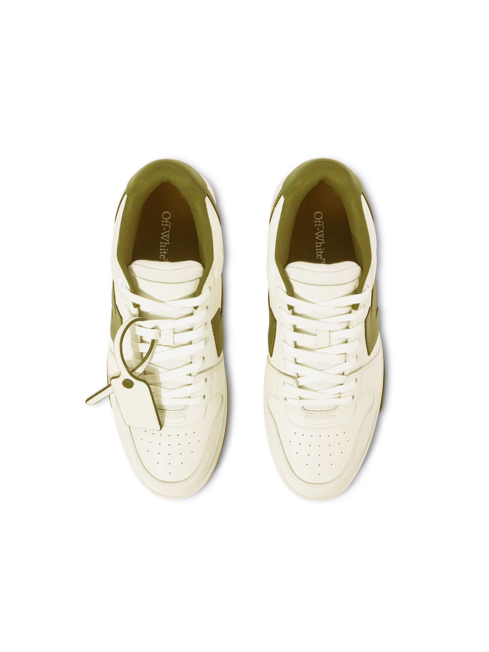 OFF WHITE Weiss/Grüne Out Of Office Sneaker WEISS OMIA189S25LEA001