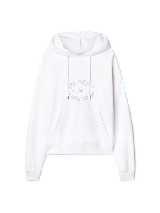 College Skate Hoodie OFF WHITE College Skate Hoodie WHITE OMBB085F24FLE00S
