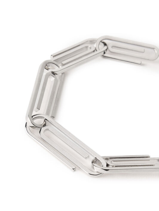OFF WHITE Paperclip Chain Bracelet  OMOA110S26MET001